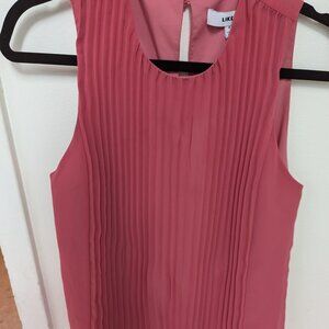 Likely pink pleated blouse